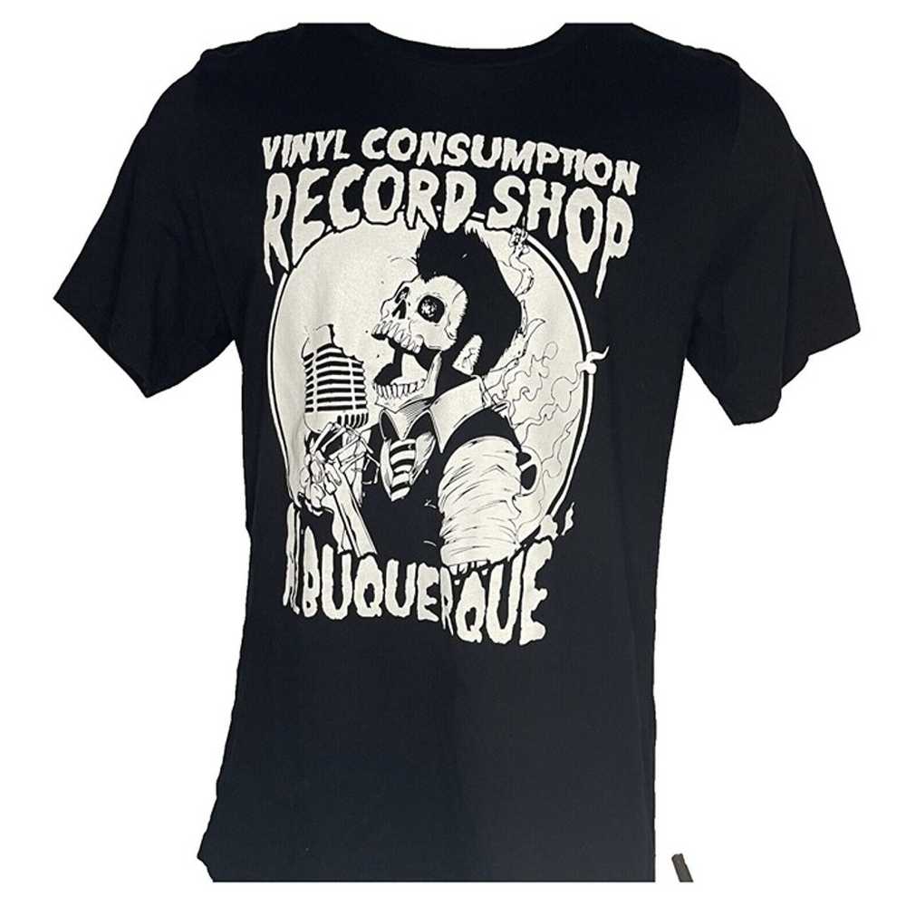 Vinyl Consumption Record Shop Skull Mens sz L Alb… - image 1