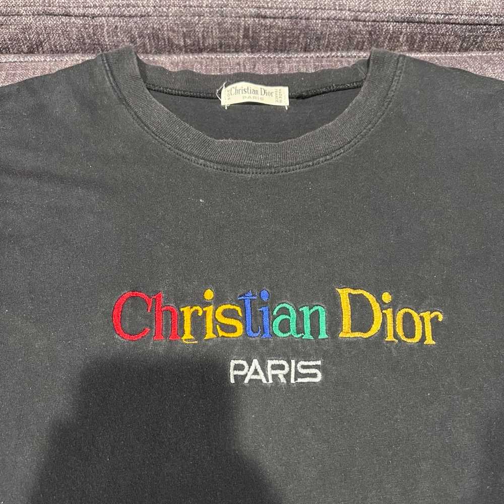 Vintage Dior Shirt Men Embroidered Designer Rare - image 3