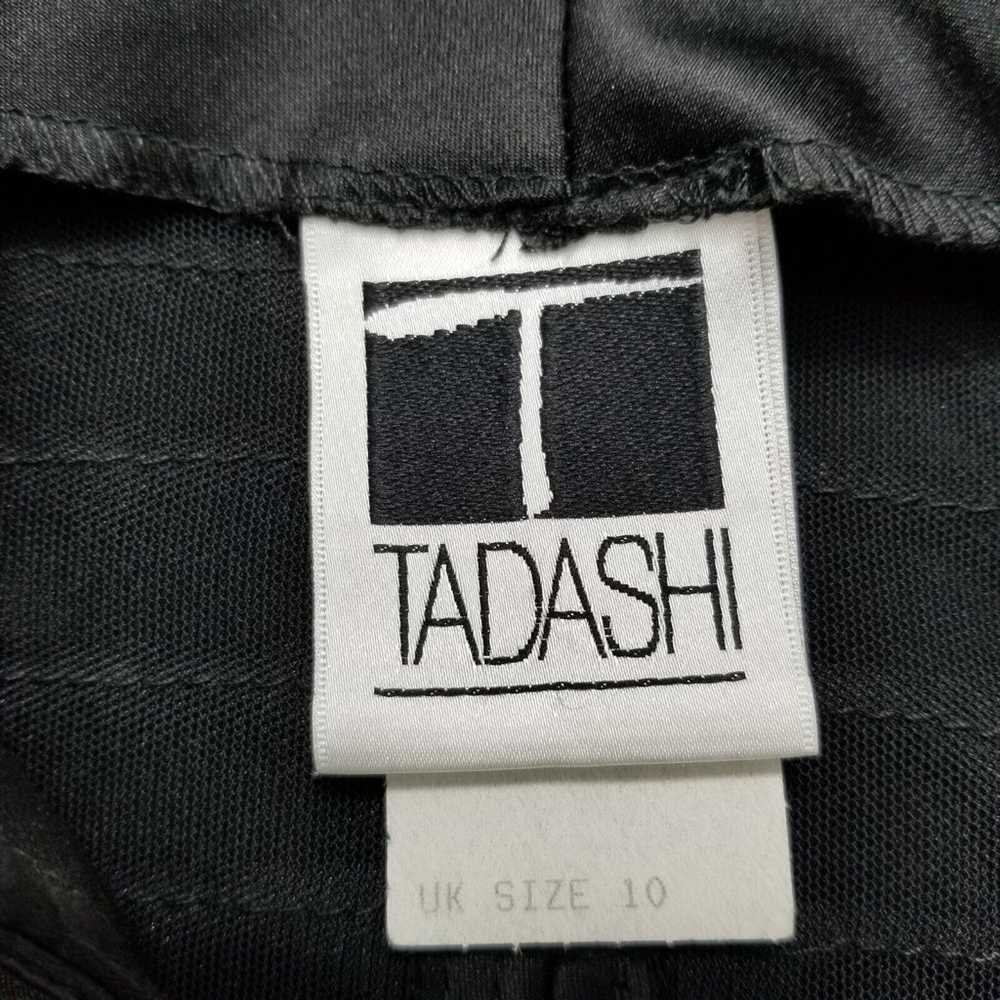 Vintage Tadashi Shoji Blouse Womens 8 Black Strip… - image 6