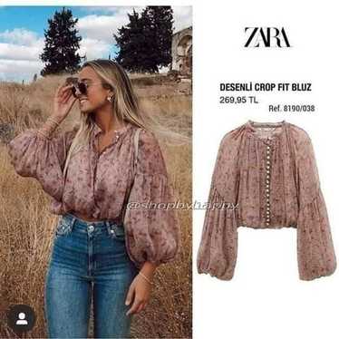 NWOT Zara Paisley blouse XS