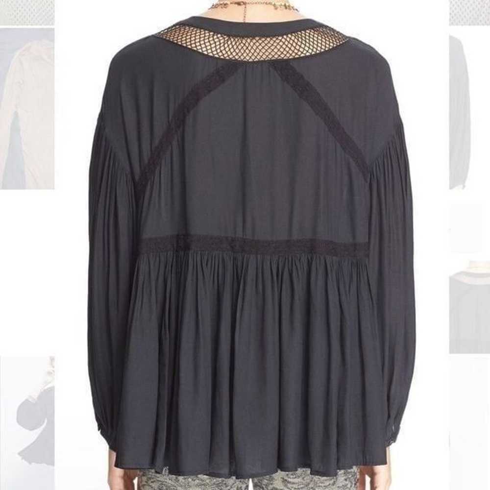 Free People 'Don't Let Go' Peasant Top black Goth… - image 3