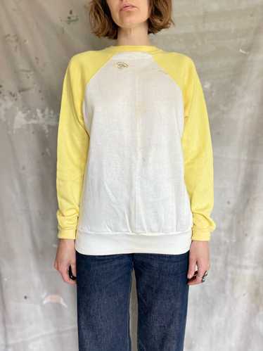 70s Deadstock Yellow And White Sweatshirt