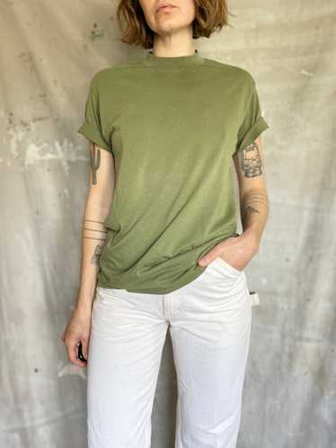 80s Blank Army Green Tee