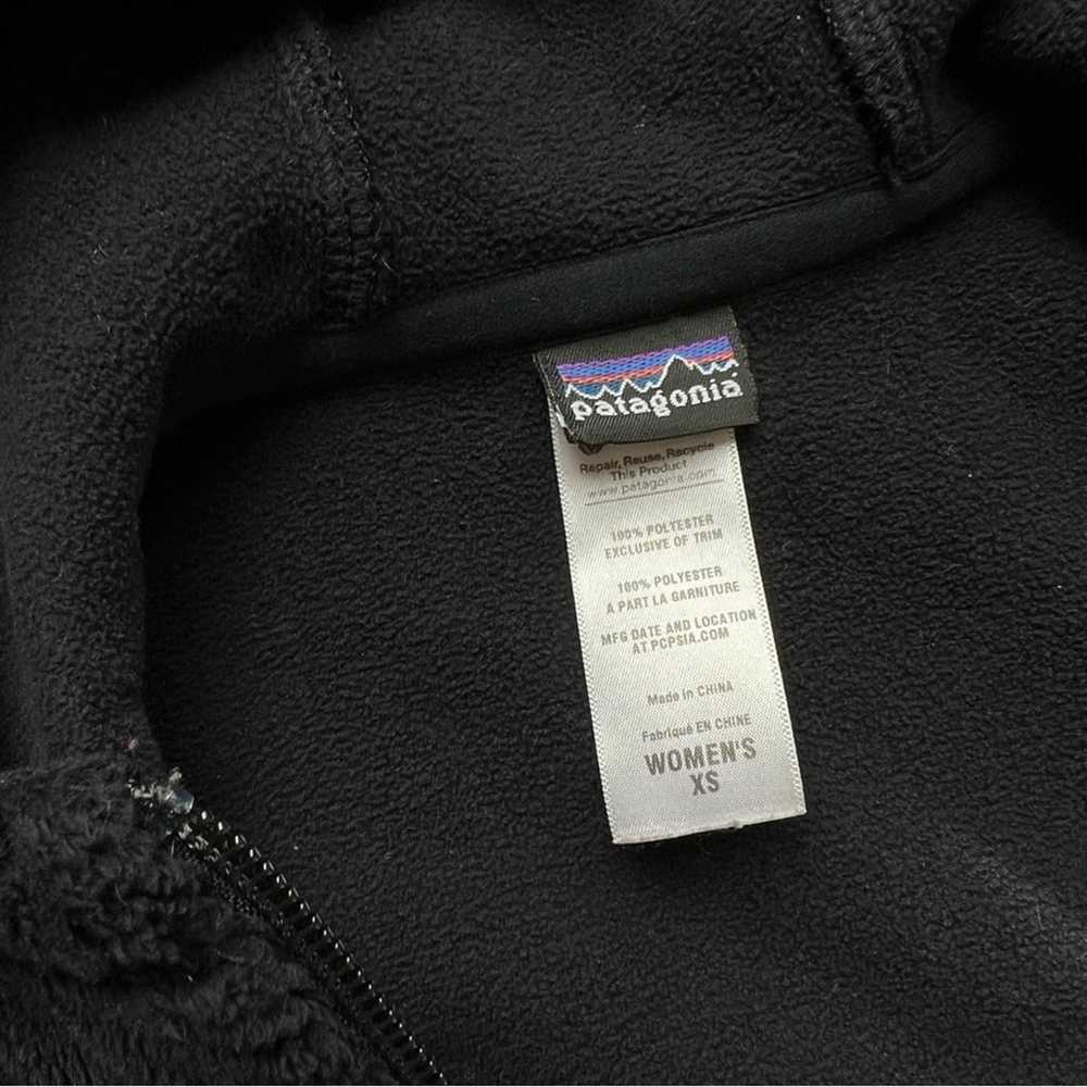 Patagonia Plush Synchilla Black Hooded Jacket Wom… - image 9