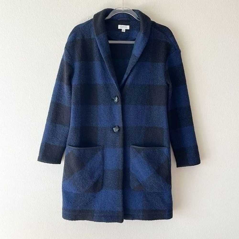 Barney’s New York Checkered Blue and Black Wool B… - image 1