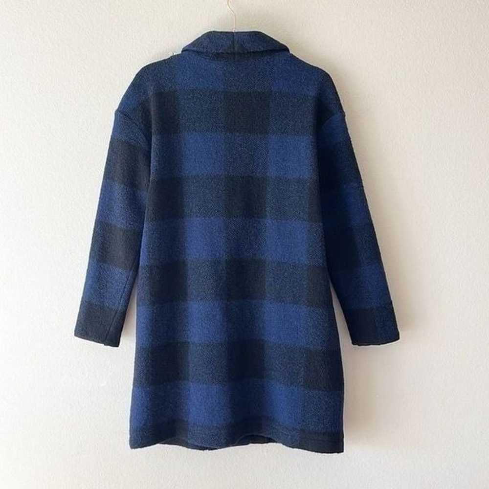 Barney’s New York Checkered Blue and Black Wool B… - image 6