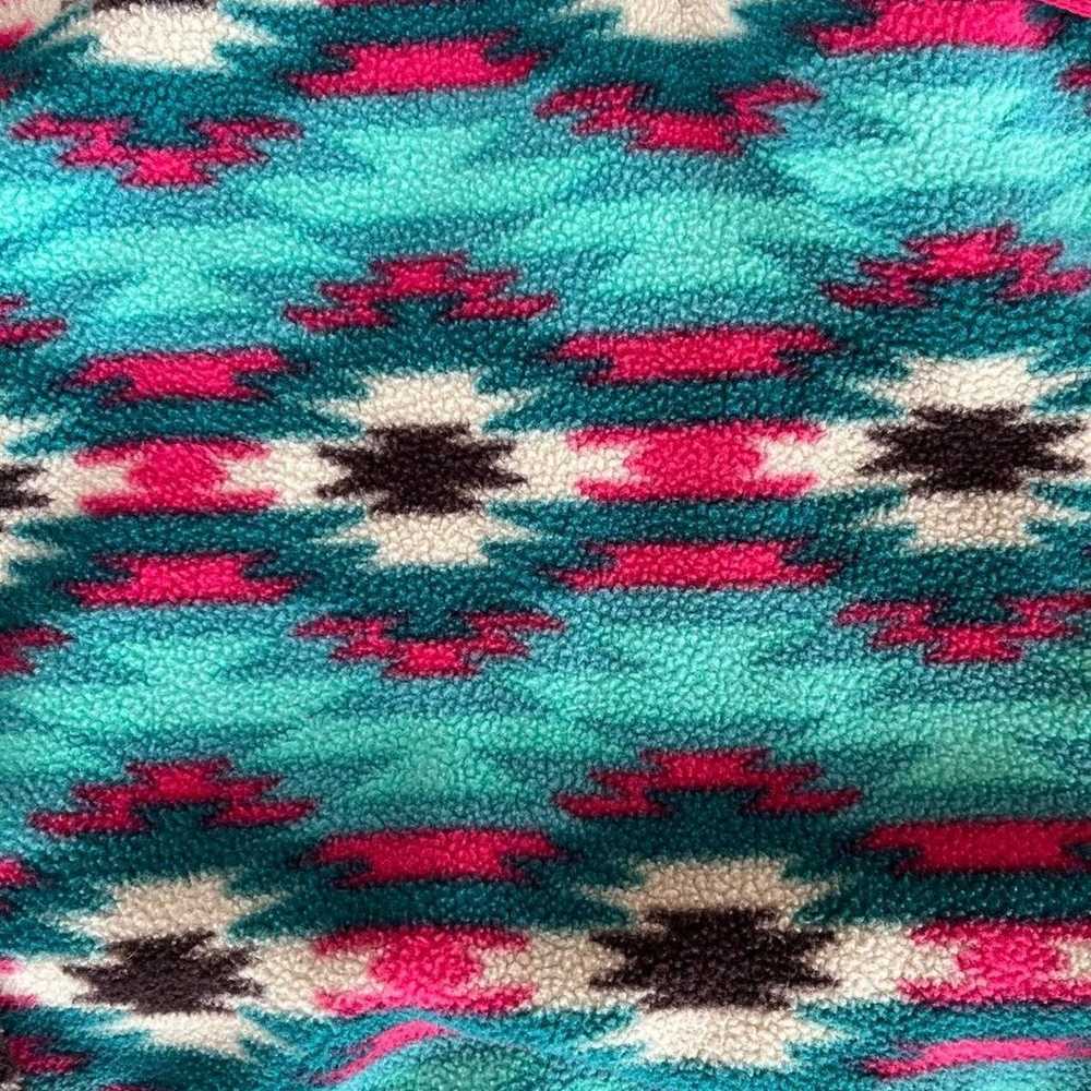 Patagonia Synchilla Blue and Pink Aztec Fleece - image 5