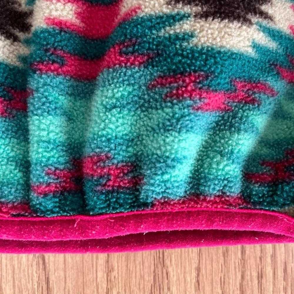 Patagonia Synchilla Blue and Pink Aztec Fleece - image 6