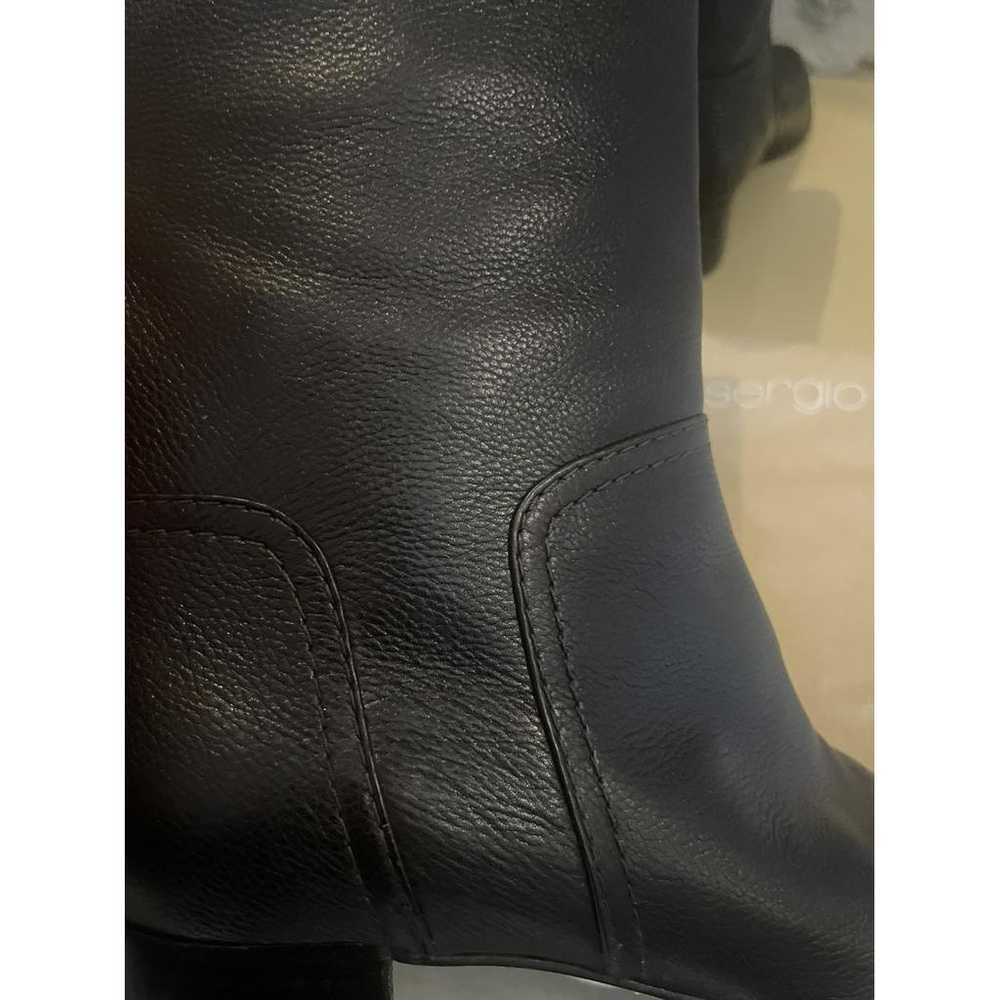 Sergio Rossi Leather riding boots - image 6