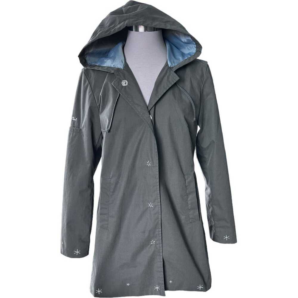 NWOT Rip Curl Gray Hooded Rain Coat Juniors Size … - image 3