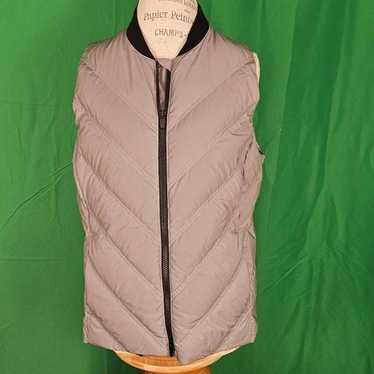 Athleta Womens Gray Inlet Reflective Goose Down Ve