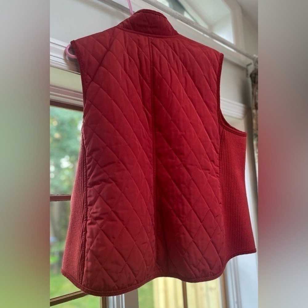 Diamond Quilt Vest Burnt Orange Size XL‎ Corduroy… - image 3