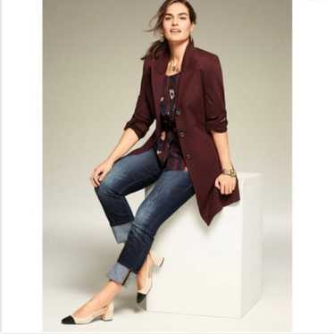 NWT CAbi Burgundy Brown The Boss Jacket Size Small - image 1