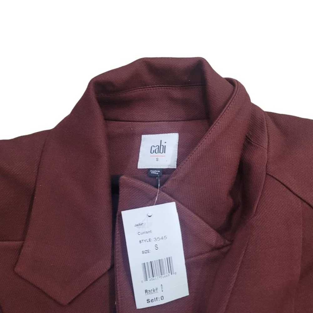 NWT CAbi Burgundy Brown The Boss Jacket Size Small - image 5
