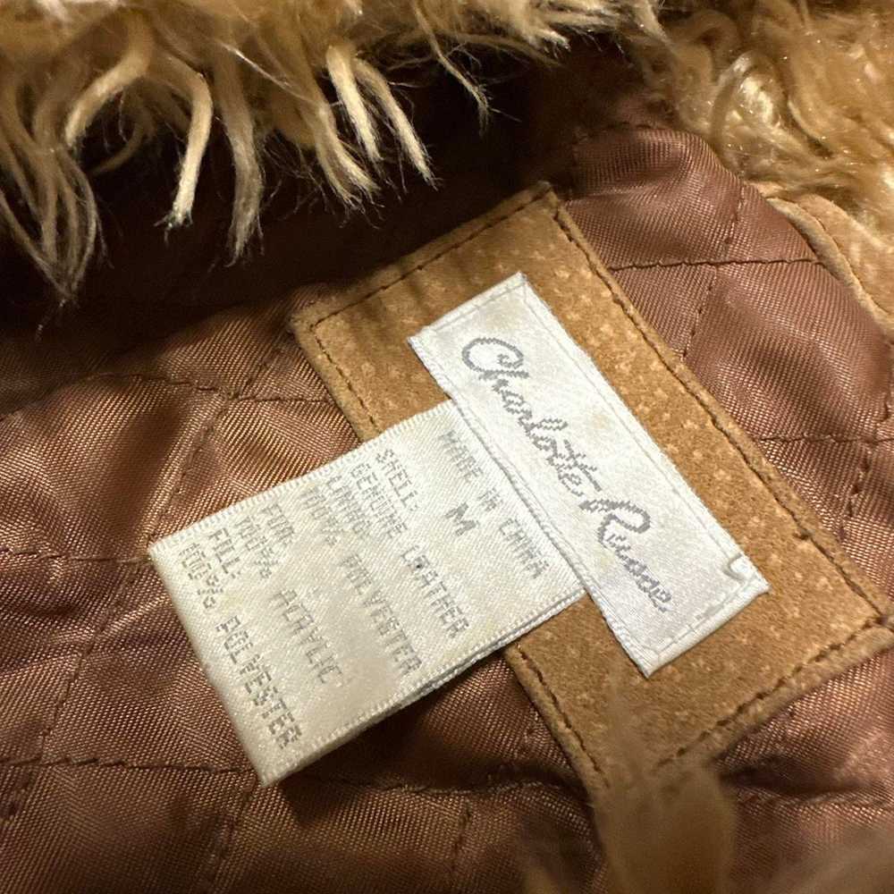 y2k charlotte russe pennlyane fur coat with embro… - image 2