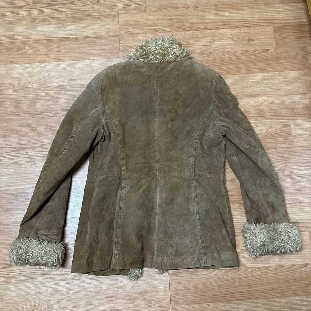y2k charlotte russe pennlyane fur coat with embro… - image 4