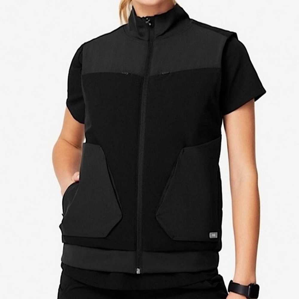 Figs Morven Insulated Quilted Vest Black Medium - image 1