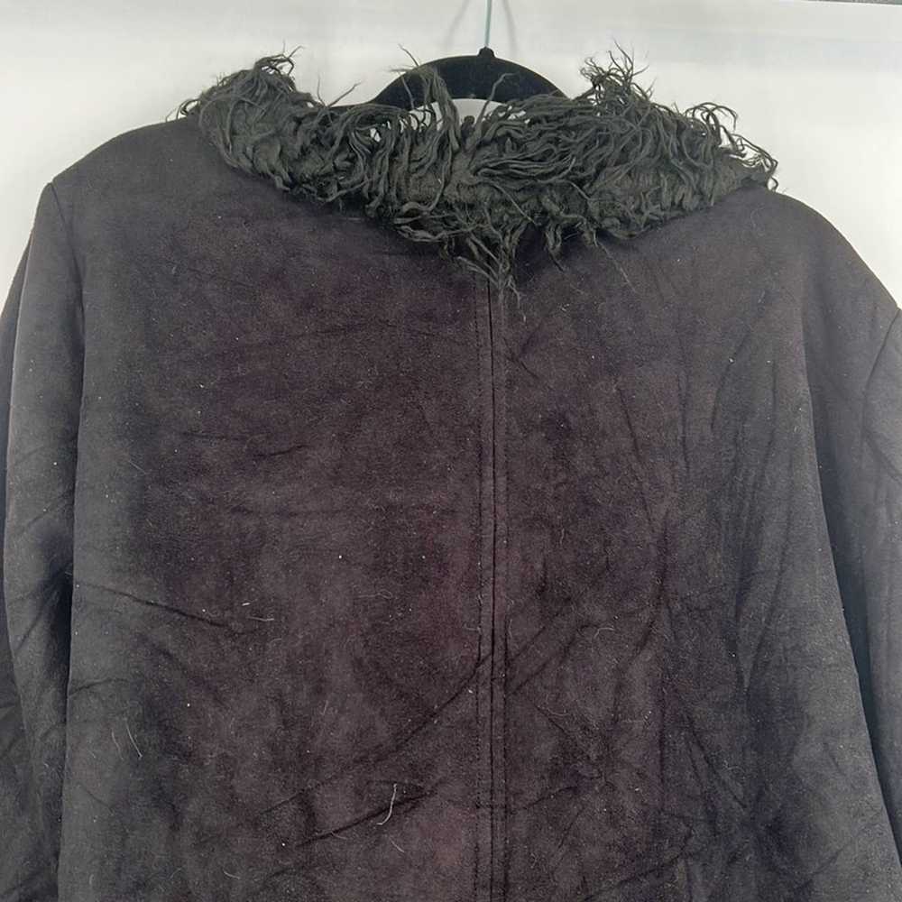 Vintage 90s penny lane black coat size medium fau… - image 12