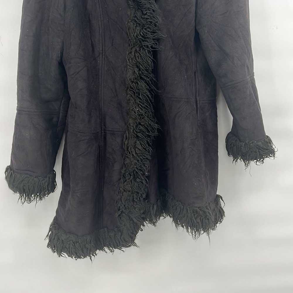 Vintage 90s penny lane black coat size medium fau… - image 5