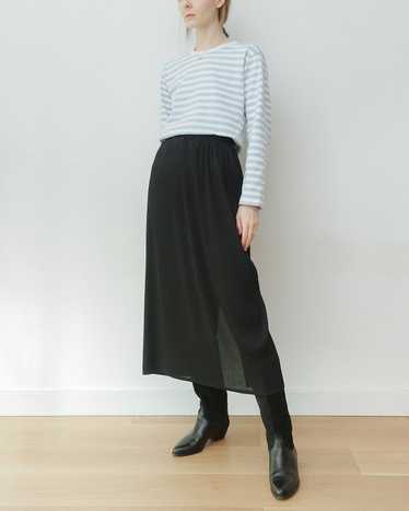 Black Micropleat Midi Skirt - image 1