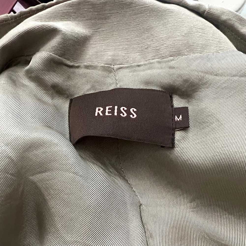 REISS Khaki Beige Textured Short Jacket Blazer Sn… - image 11