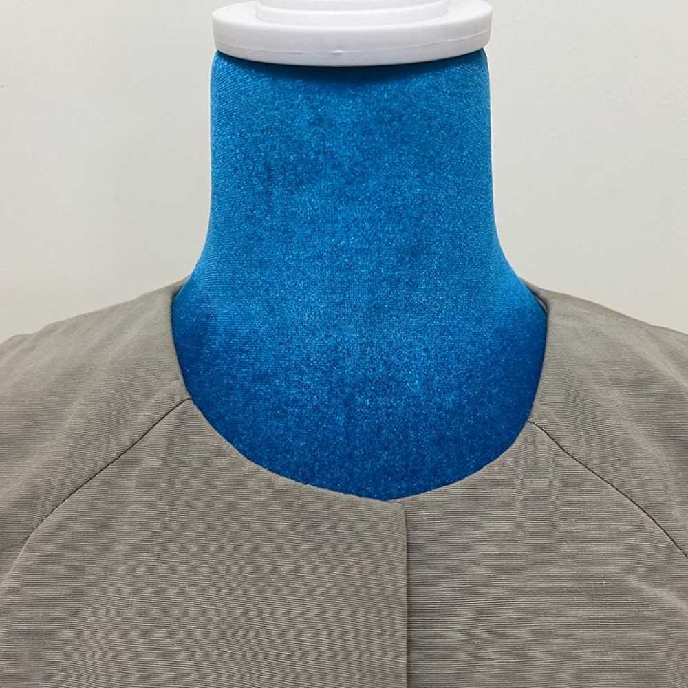 REISS Khaki Beige Textured Short Jacket Blazer Sn… - image 3