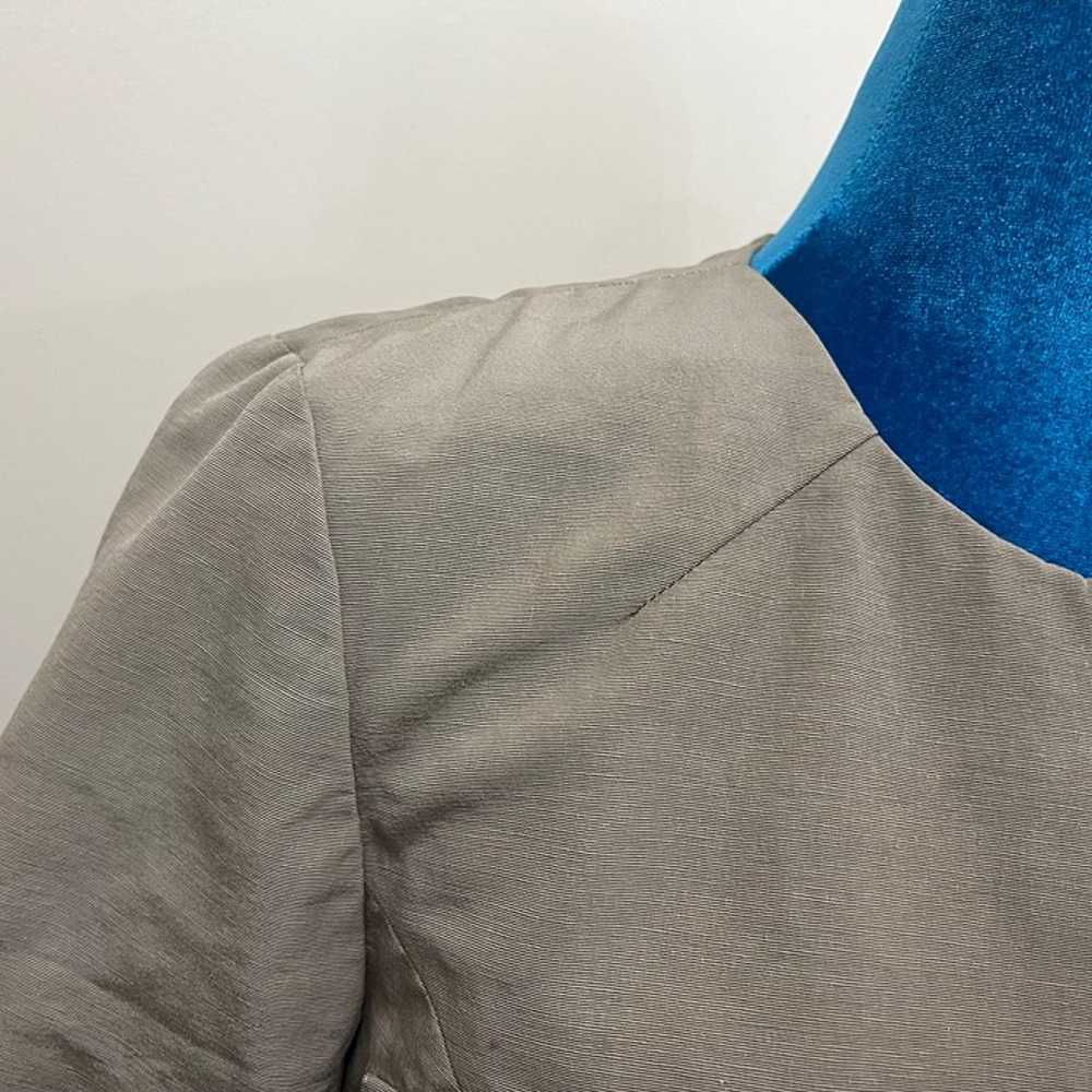 REISS Khaki Beige Textured Short Jacket Blazer Sn… - image 5