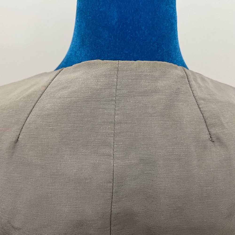 REISS Khaki Beige Textured Short Jacket Blazer Sn… - image 9