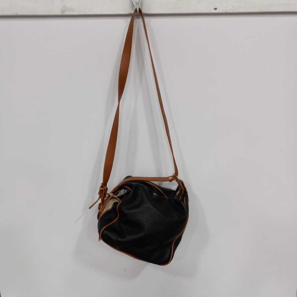 Valentina Black/Brown Pebble Leather Convertible … - image 1