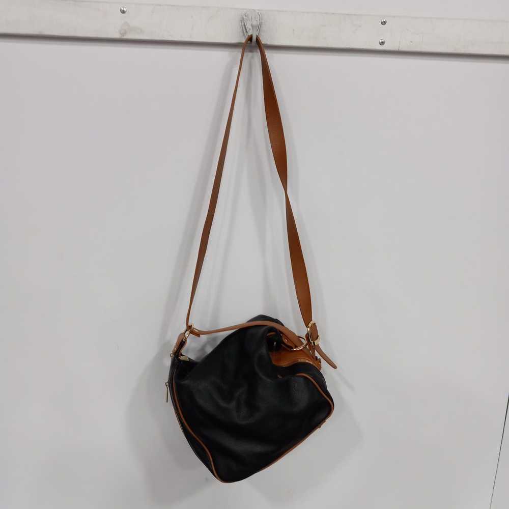Valentina Black/Brown Pebble Leather Convertible … - image 2