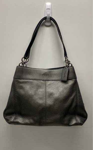 Coach Pebble Leather Lexi Shoulder Bag Gray Clay S
