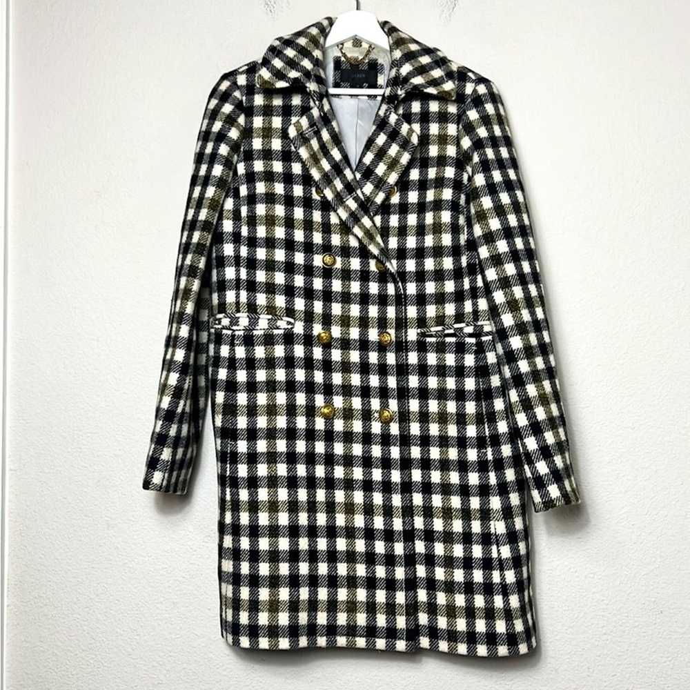 JCrew Oxford Check Double Breast Wool Peacoat - image 2