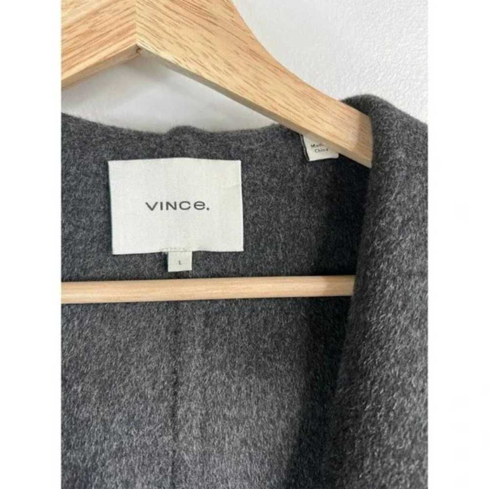 Vince Hooded Wool Blend Women's Coat Heather Char… - image 5