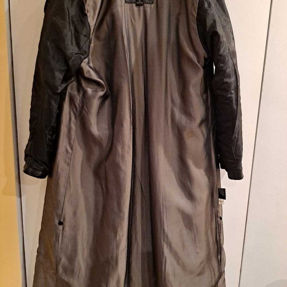 Long Double Breasted Leather Coat - image 8