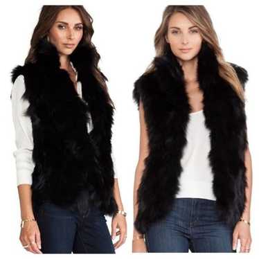 Adrienne Landau /  genuine Fox Fur Vest black smal