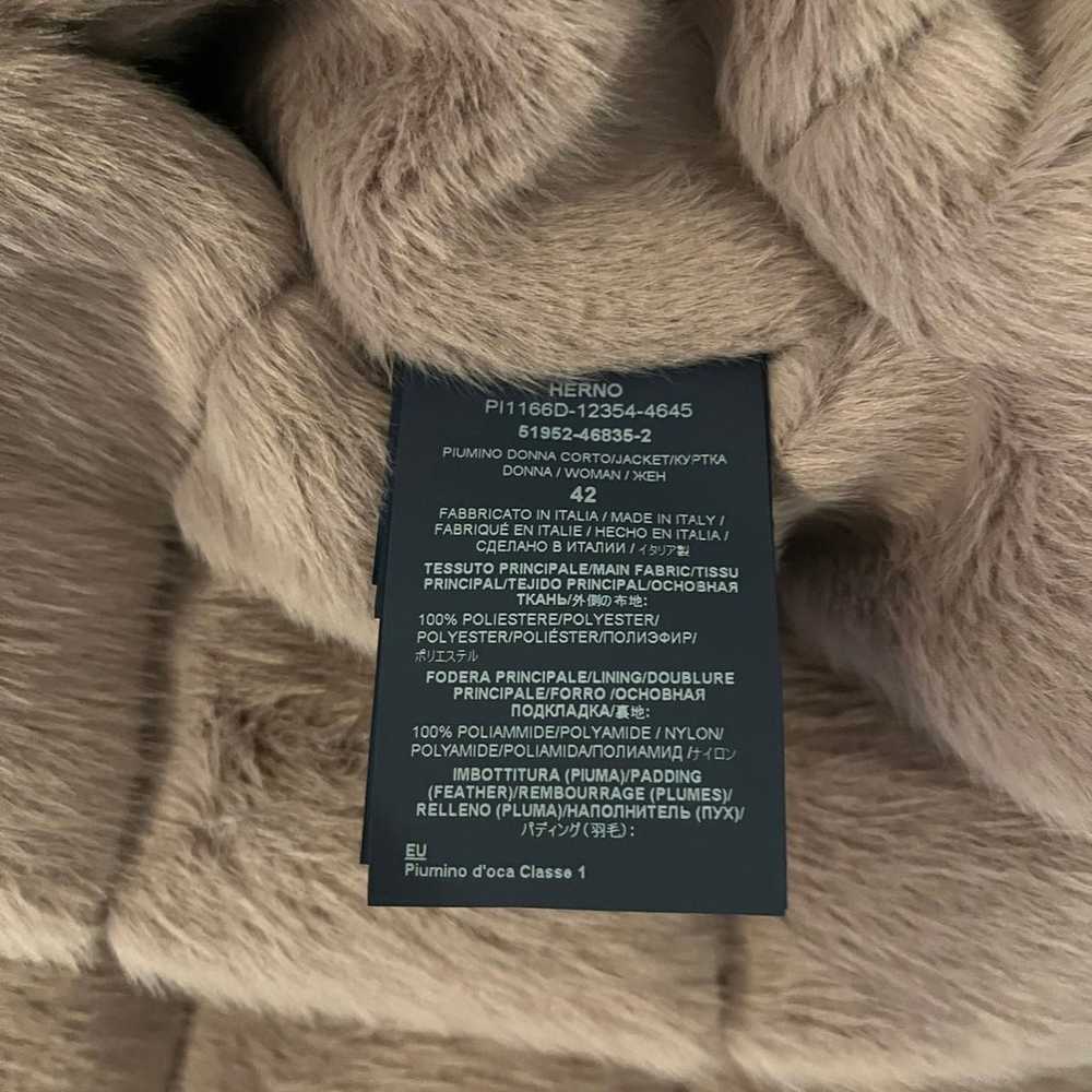 Herno Women's Faux-Fur Down Jacket Coat Mauve Siz… - image 10