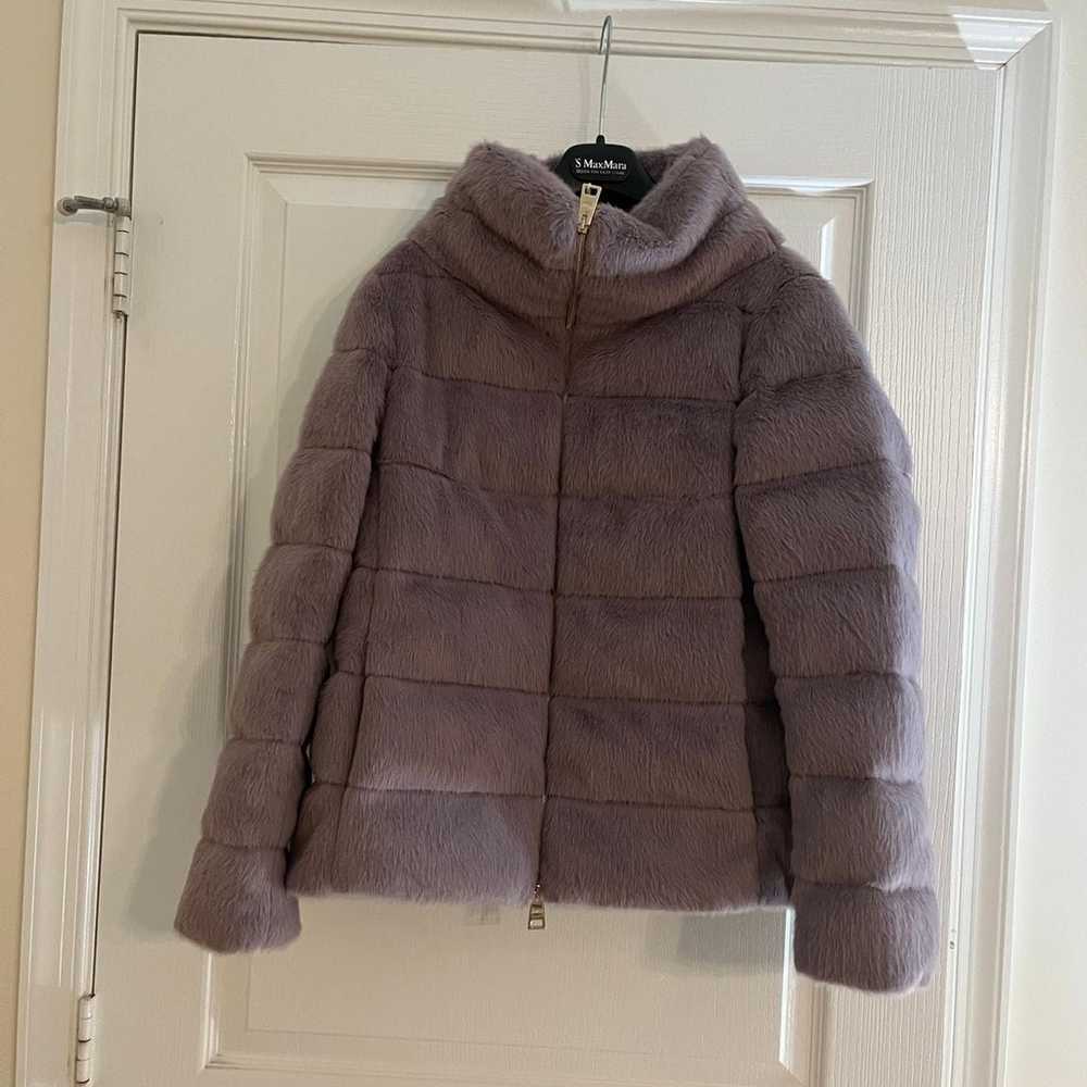 Herno Women's Faux-Fur Down Jacket Coat Mauve Siz… - image 4