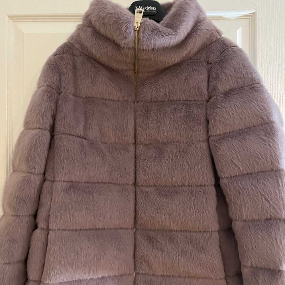 Herno Women's Faux-Fur Down Jacket Coat Mauve Siz… - image 5
