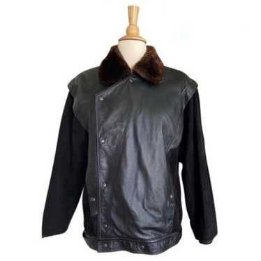 Gucci 1980’s Vintage Black Leather & Suede Jacket