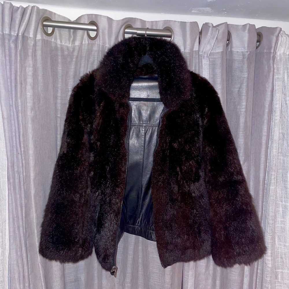 Sylvie Schimmel Reversible Shirling & Leather Coat - image 6
