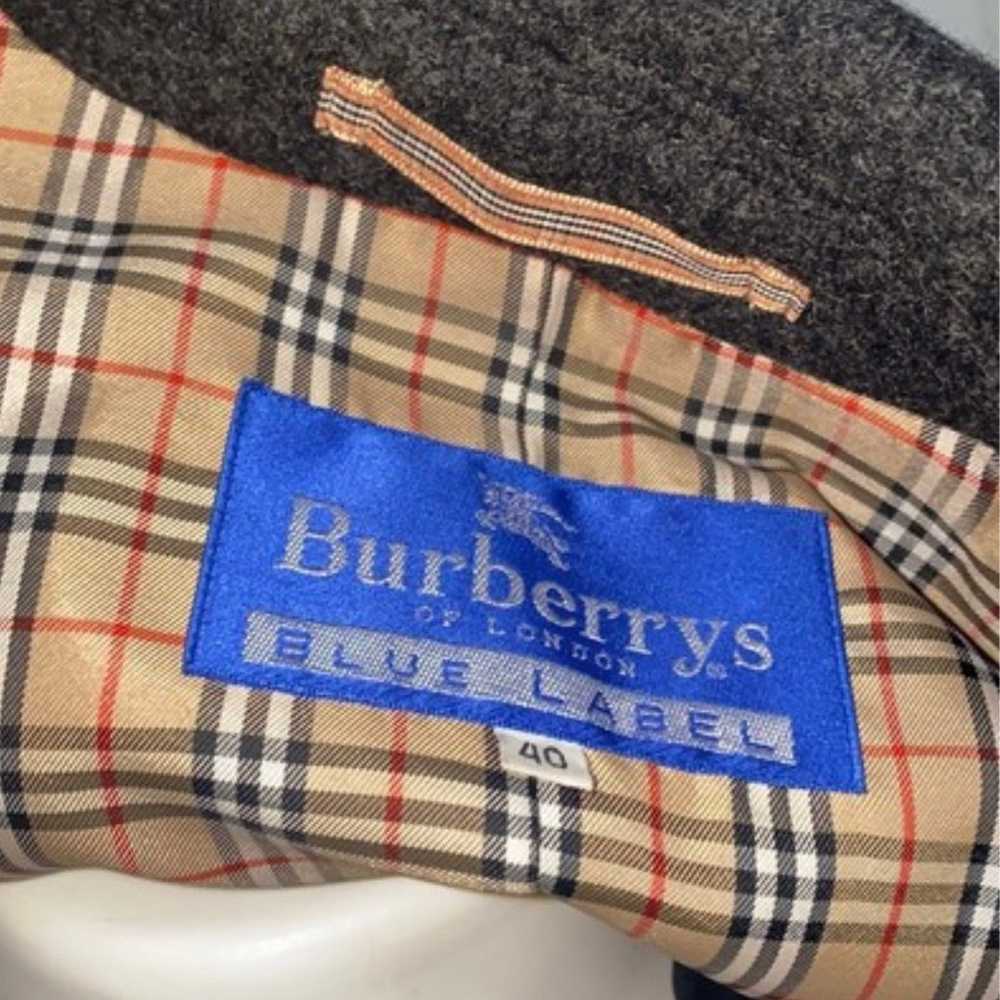 Burberry London Blue Label Gray Pea Coat - image 12