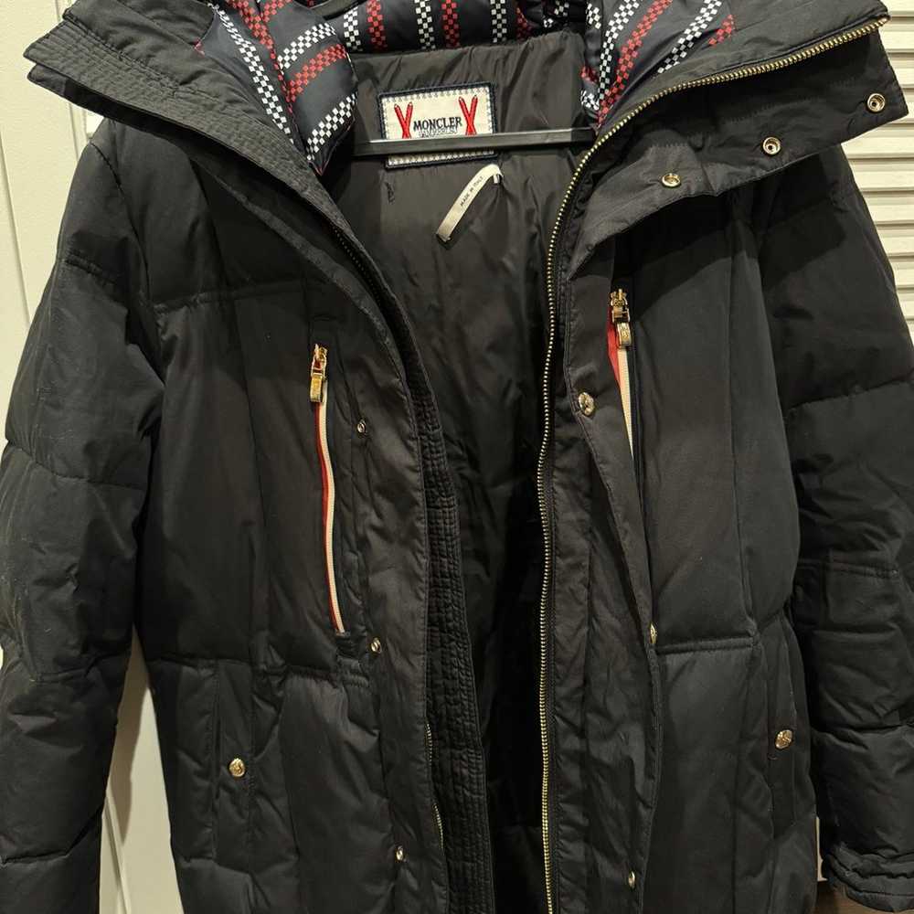 Moncler puffer jacket black red - image 1