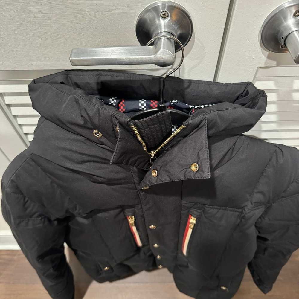 Moncler puffer jacket black red - image 3