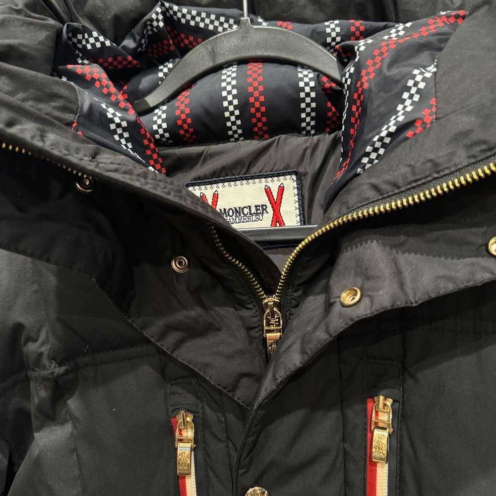 Moncler puffer jacket black red - image 8