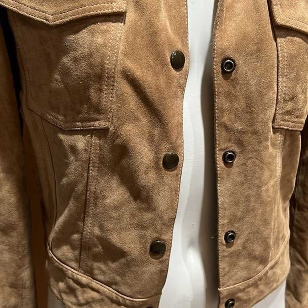 Theory tan suede leather jacket - image 5