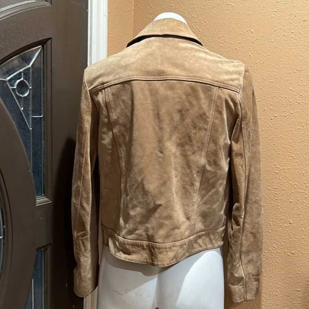 Theory tan suede leather jacket - image 7