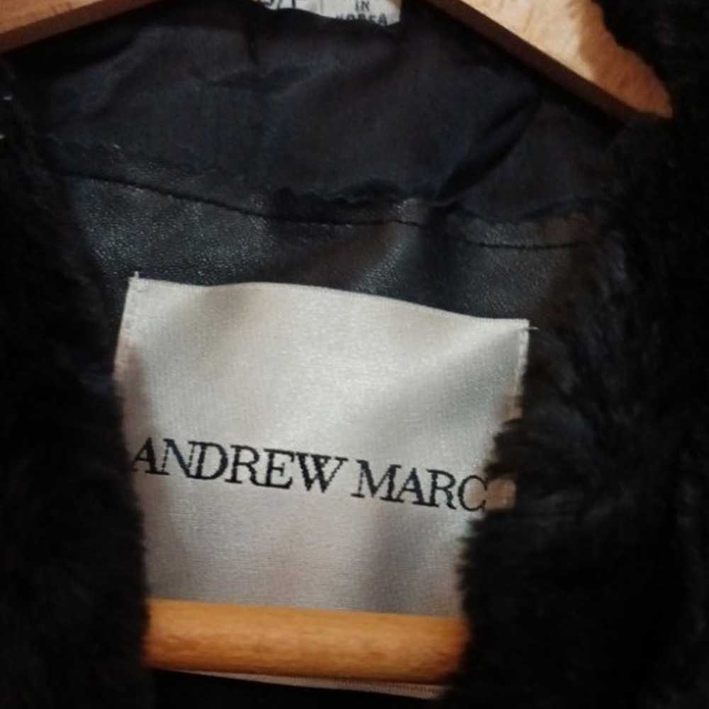 Andrew Marc New York Leather Biker Jacket Small - image 12