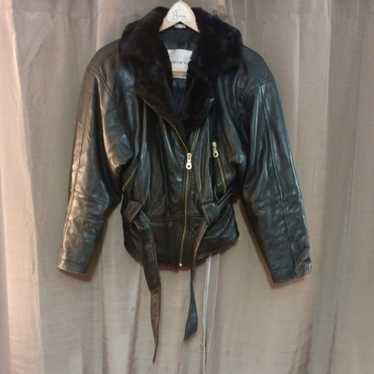 Andrew Marc New York Leather Biker Jacket Small