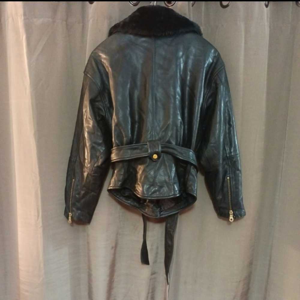 Andrew Marc New York Leather Biker Jacket Small - image 8