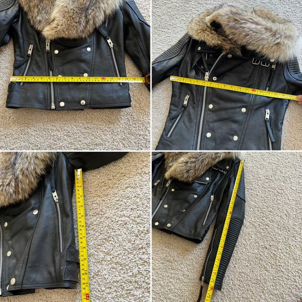 Leather Jacket with real fur - image 12